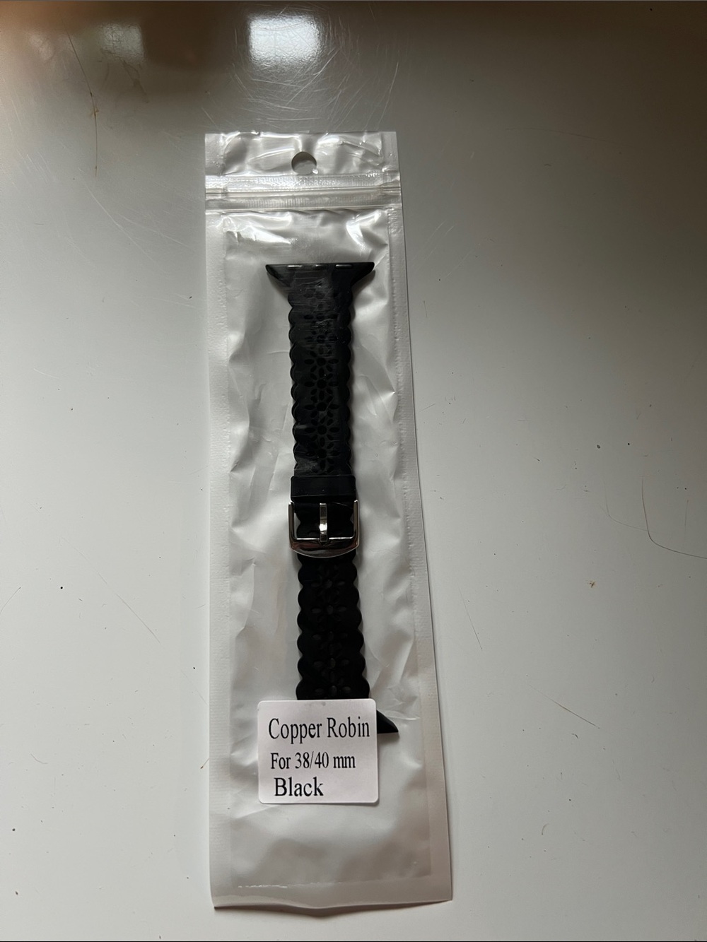 Pine black Floral Silicone Watch Band for Women